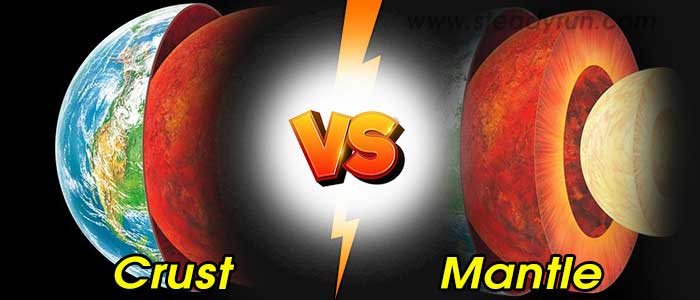 Difference between Crust and Mantle