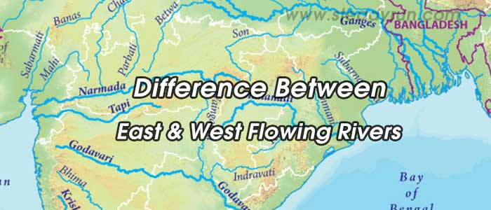 Difference between East and West Flowing Rivers