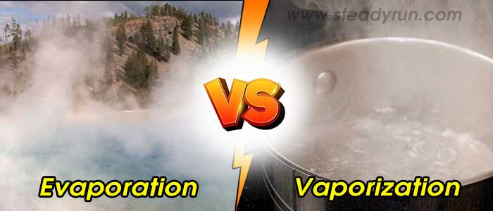 Difference between Evaporation and Vaporization
