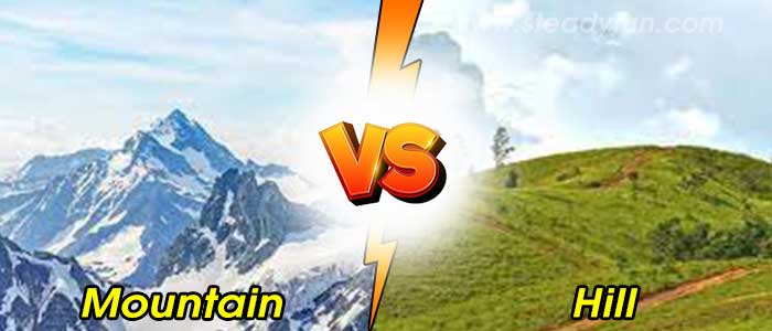 Difference between Mountain and Hill