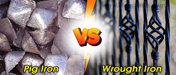 Difference between Pig iron and Wrought iron
