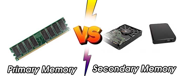 Difference between Primary and Secondary Memory