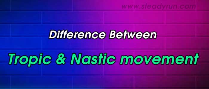 Difference between Tropic and Nastic movement
