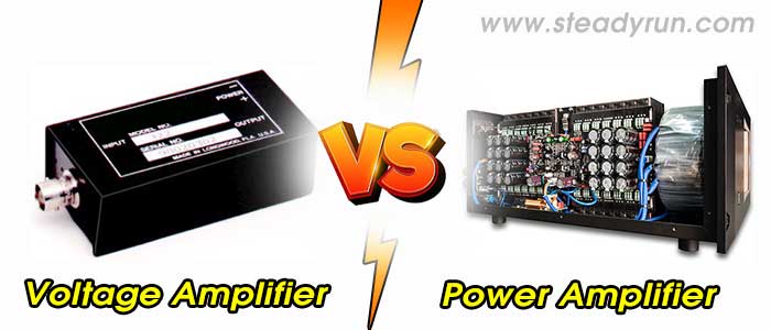 Difference between Voltage and Power amplifier
