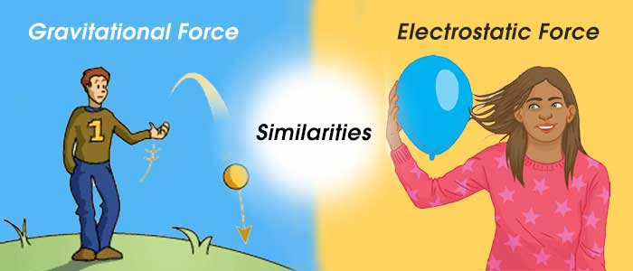 Similarities Between Electrostatic Force and Gravitational Force