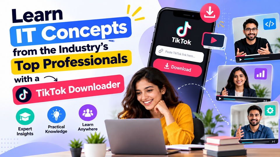 Learn IT concepts from the industry's top professionals with a TikTok Downloader Image