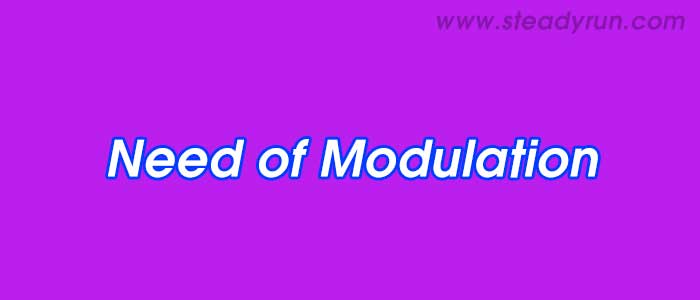 Need of Modulation